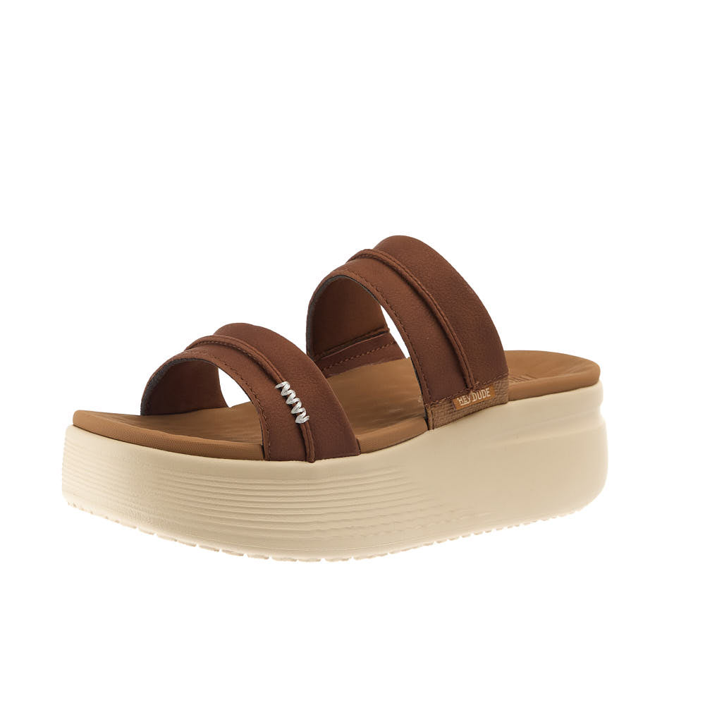 Hey Dude Women's Austin Slide Classic Cognac Sandal