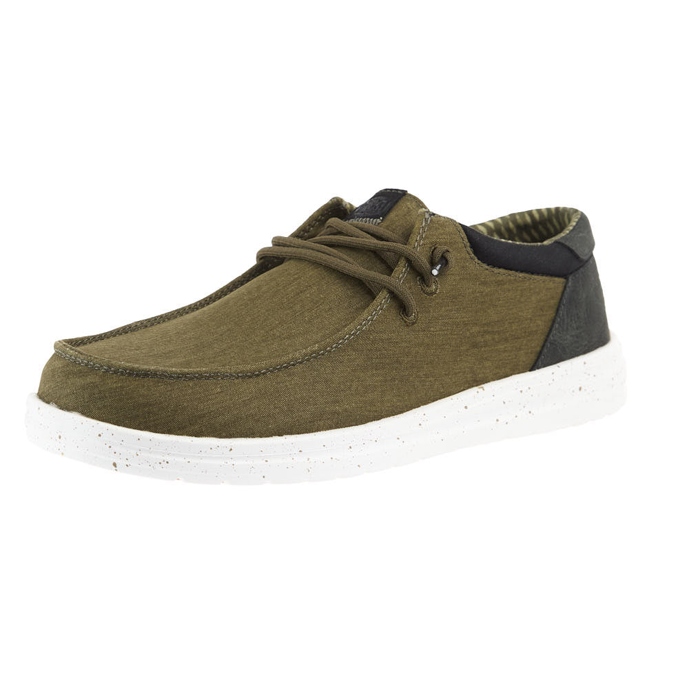 Hey Dude Men's Paul Washed Burnt Olive Casual Shoe