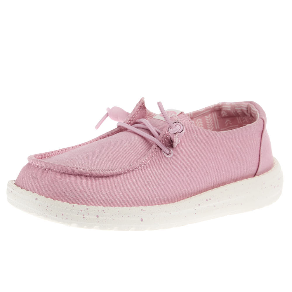 Hey Dude Kid's Wendy Strech Canvas Cameo Pink Casual Shoe