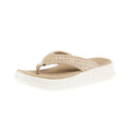 Hey Dude Women's Irish Cream and White Tide Flip Flop