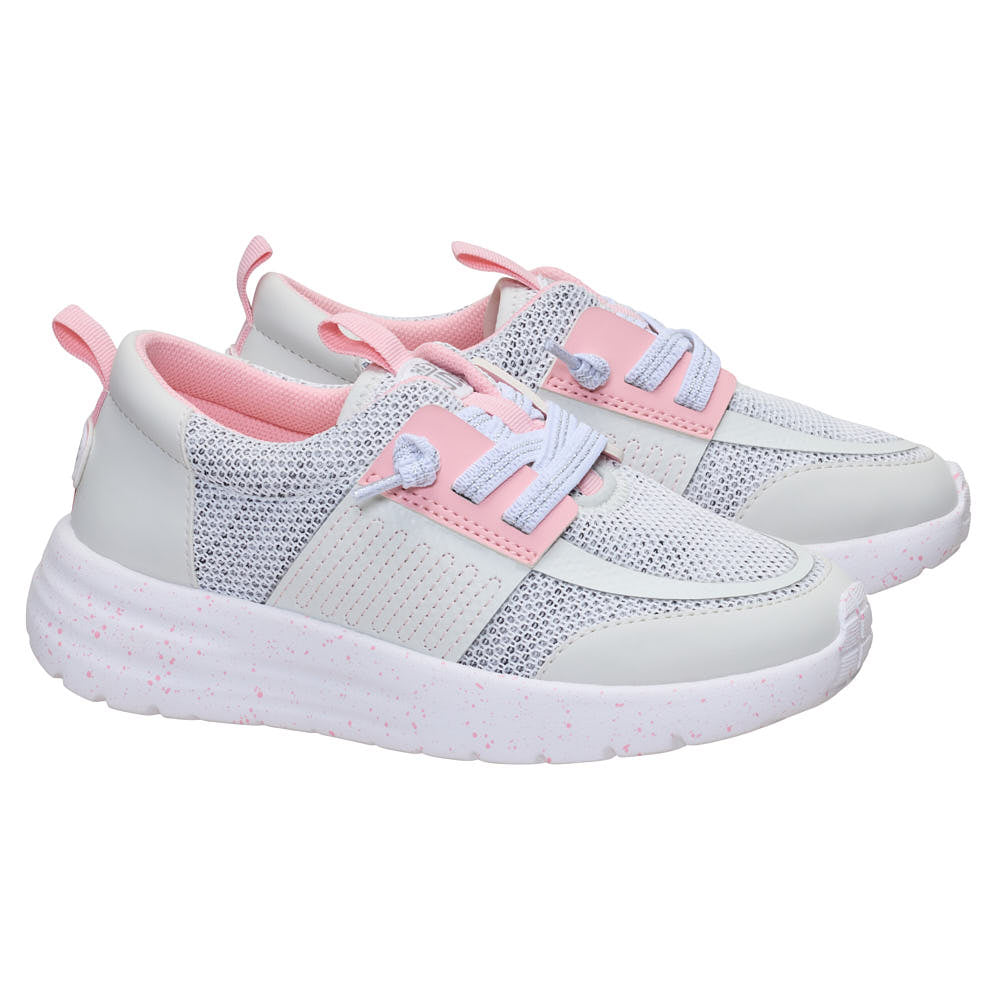 Hey Dude Kid's Sirocco Play Pink and Grey Stretch Sox