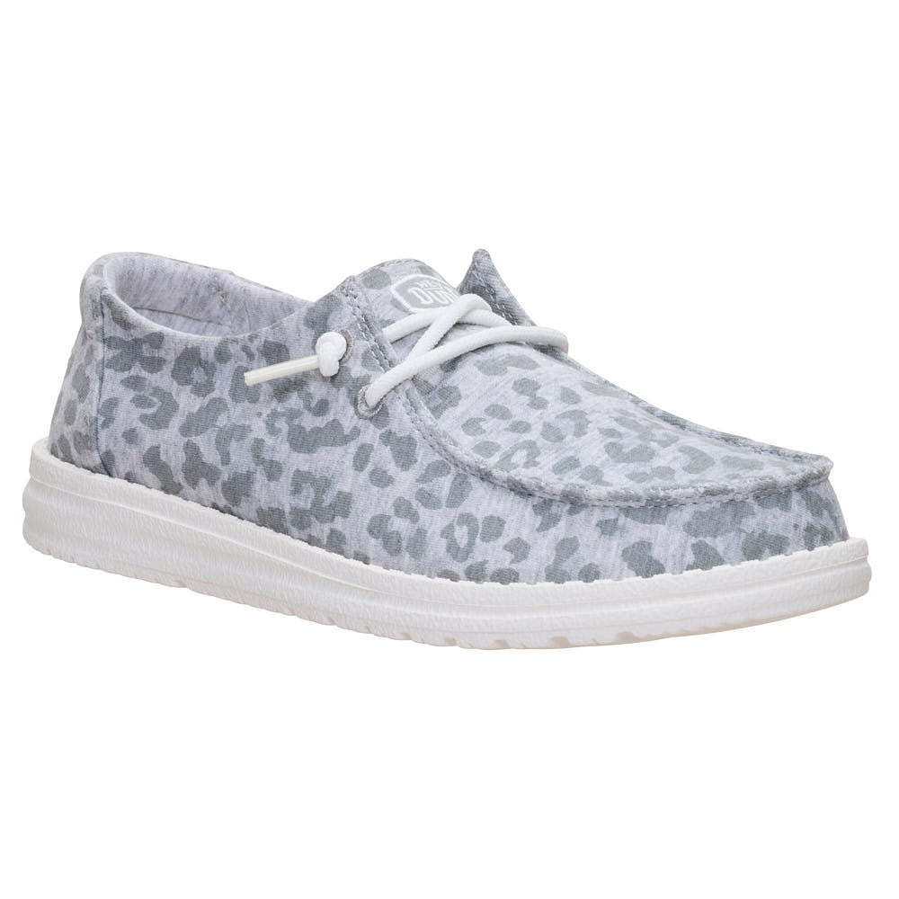 Hey Dude Women's Wendy Stretch Jersey Leopard Grey Casual