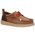 Hey Dude Kid's Wally Funk Brown Plaid Casual Shoe