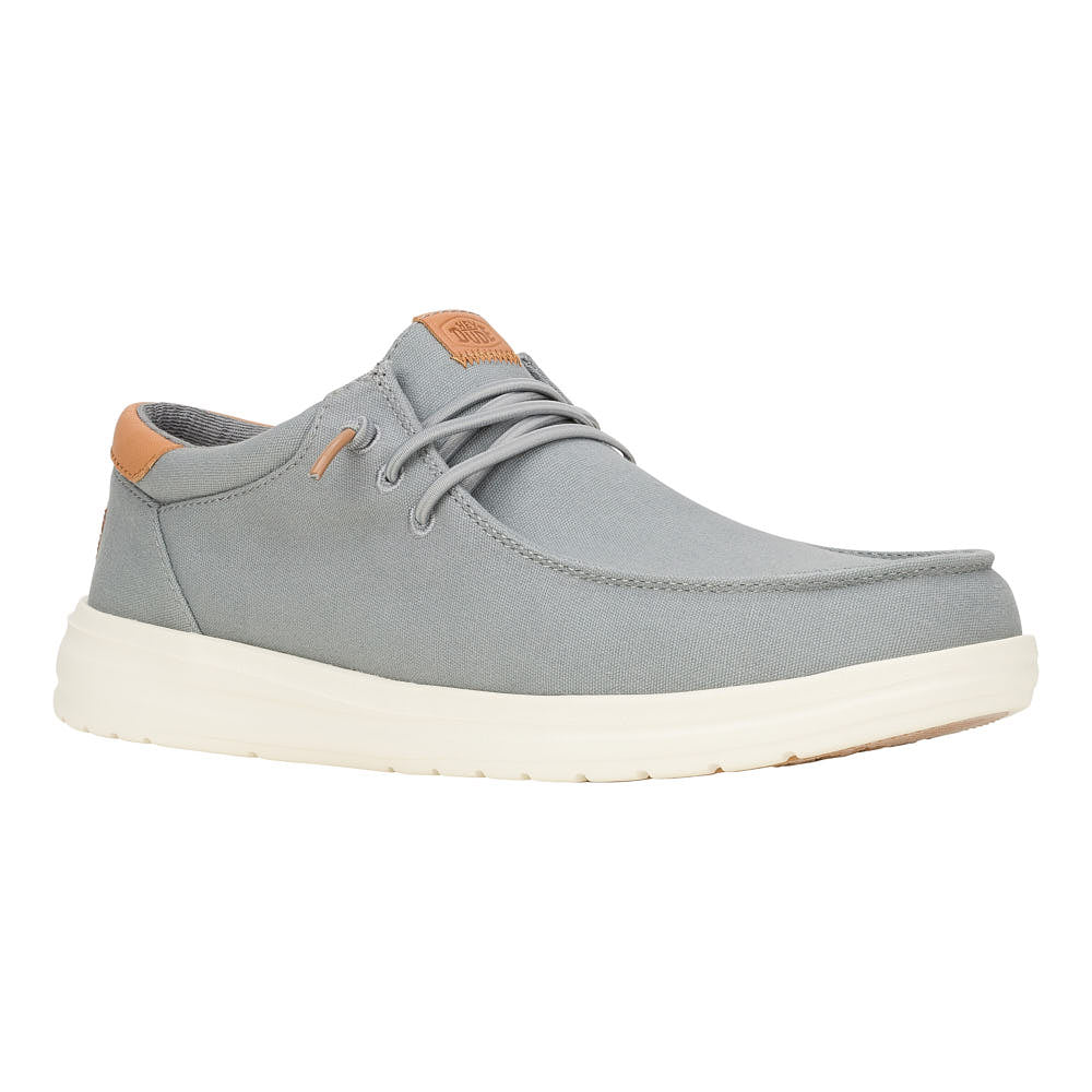 Hey Dude Men's Paul Monument Grey Canvas Casual
