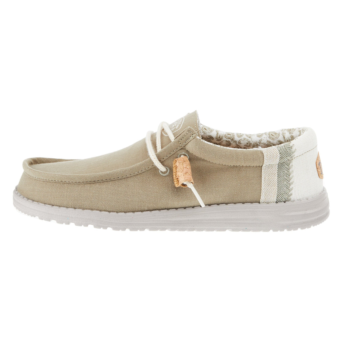 Hey Dude Men's Wally Linen Natural Mows Casual Shoe