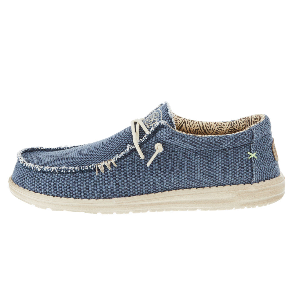 Hey Dude Men's Wally Braided Blue Night Casual Shoe