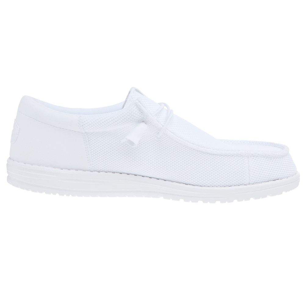 Hey Dude Men`s Wally All White Casual Shoe