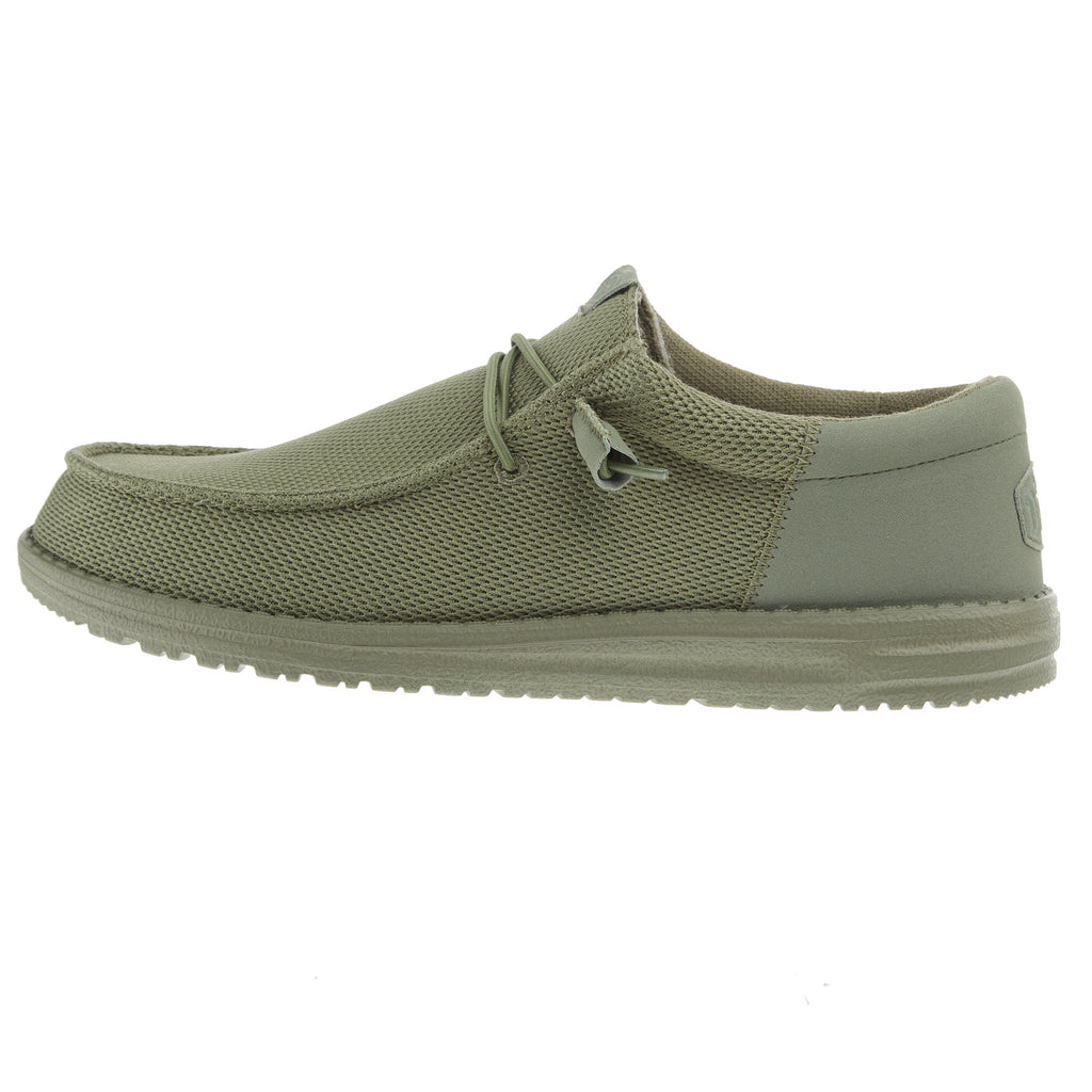 Hey Dude Mens Green Wally Funk Mono Casual Shoe
