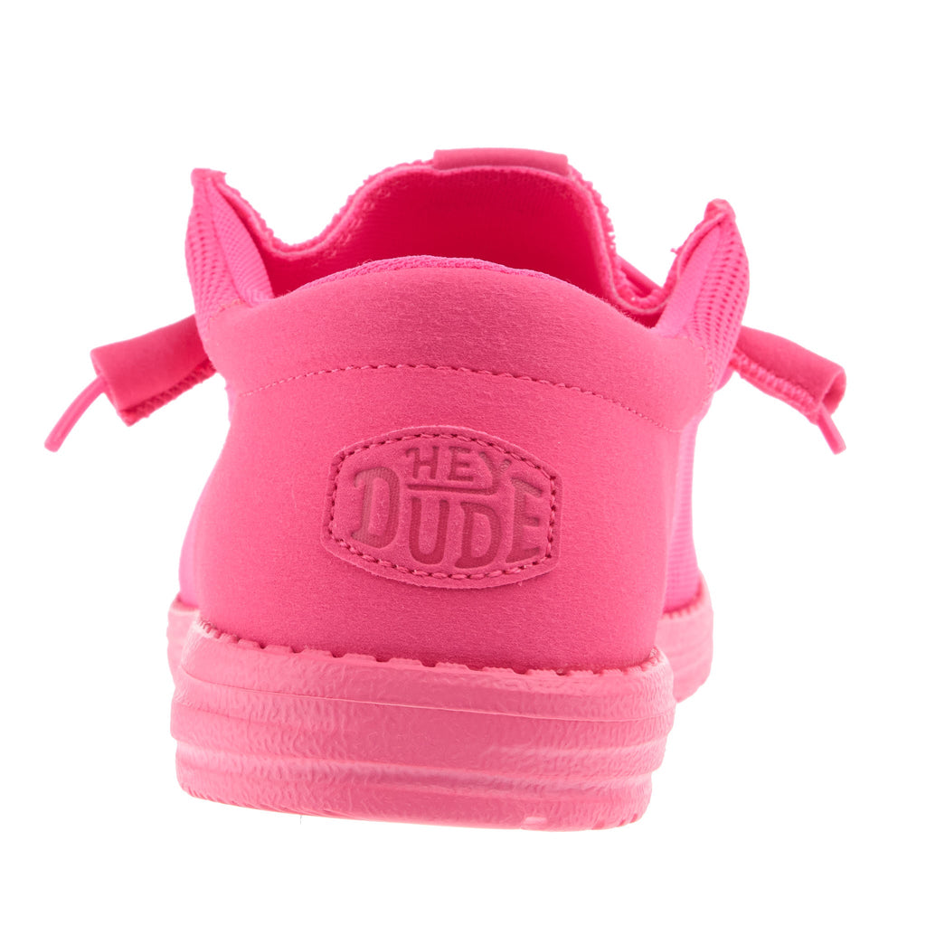 Hey Dude Men`s Wally Neon Pink Casual Shoe