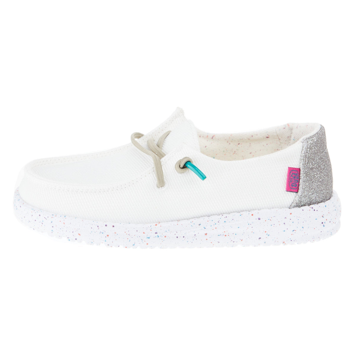 Hey Dude Youth Wendy Disco White Casual Shoe