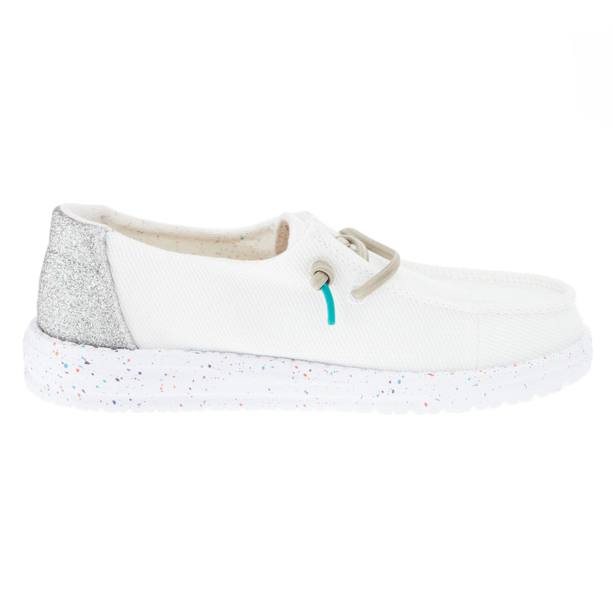 Hey Dude Youth Wendy Disco White Casual Shoe