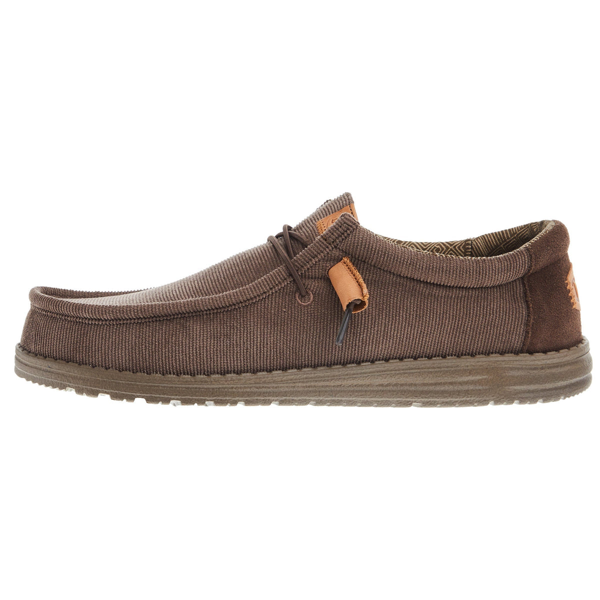 Hey Dude Men's Wally Corduroy Chocolate Casual Shoe