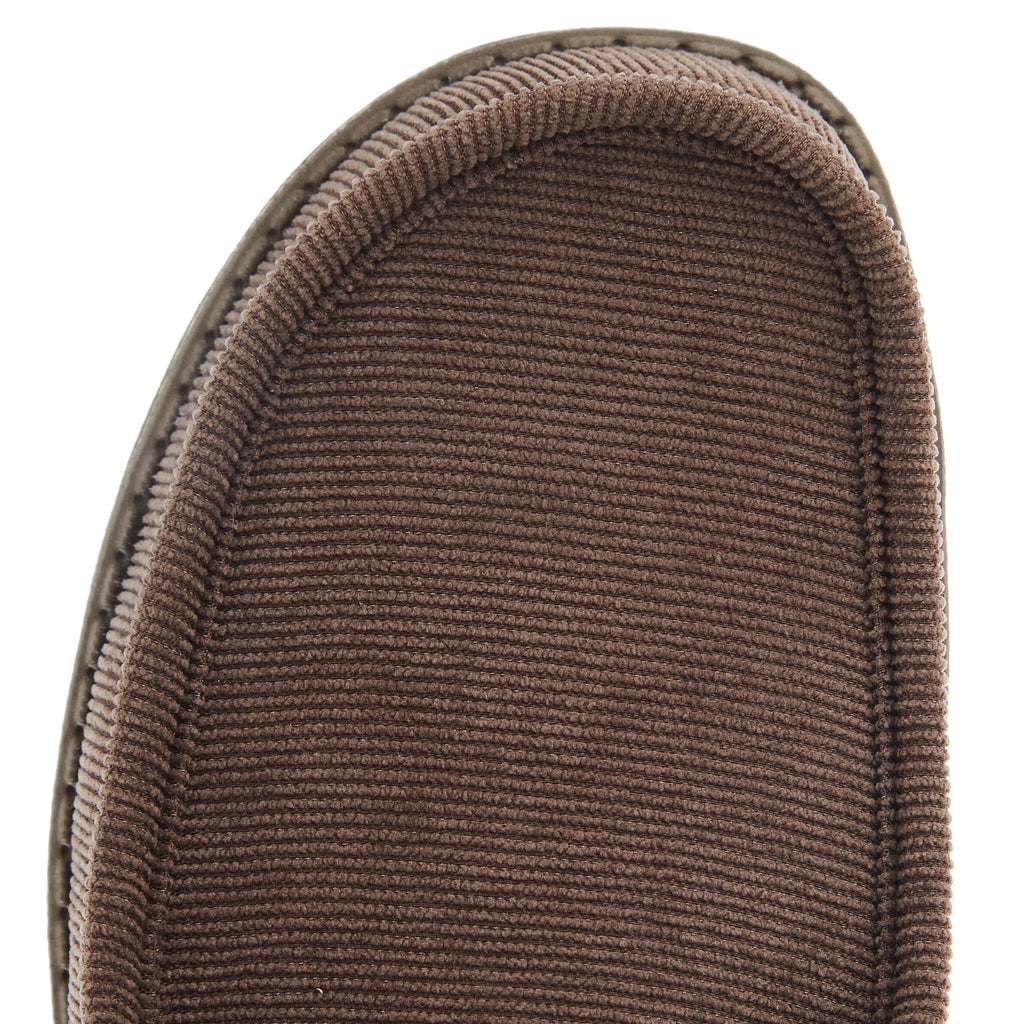 Hey Dude Men's Wally Corduroy Chocolate Casual Shoe