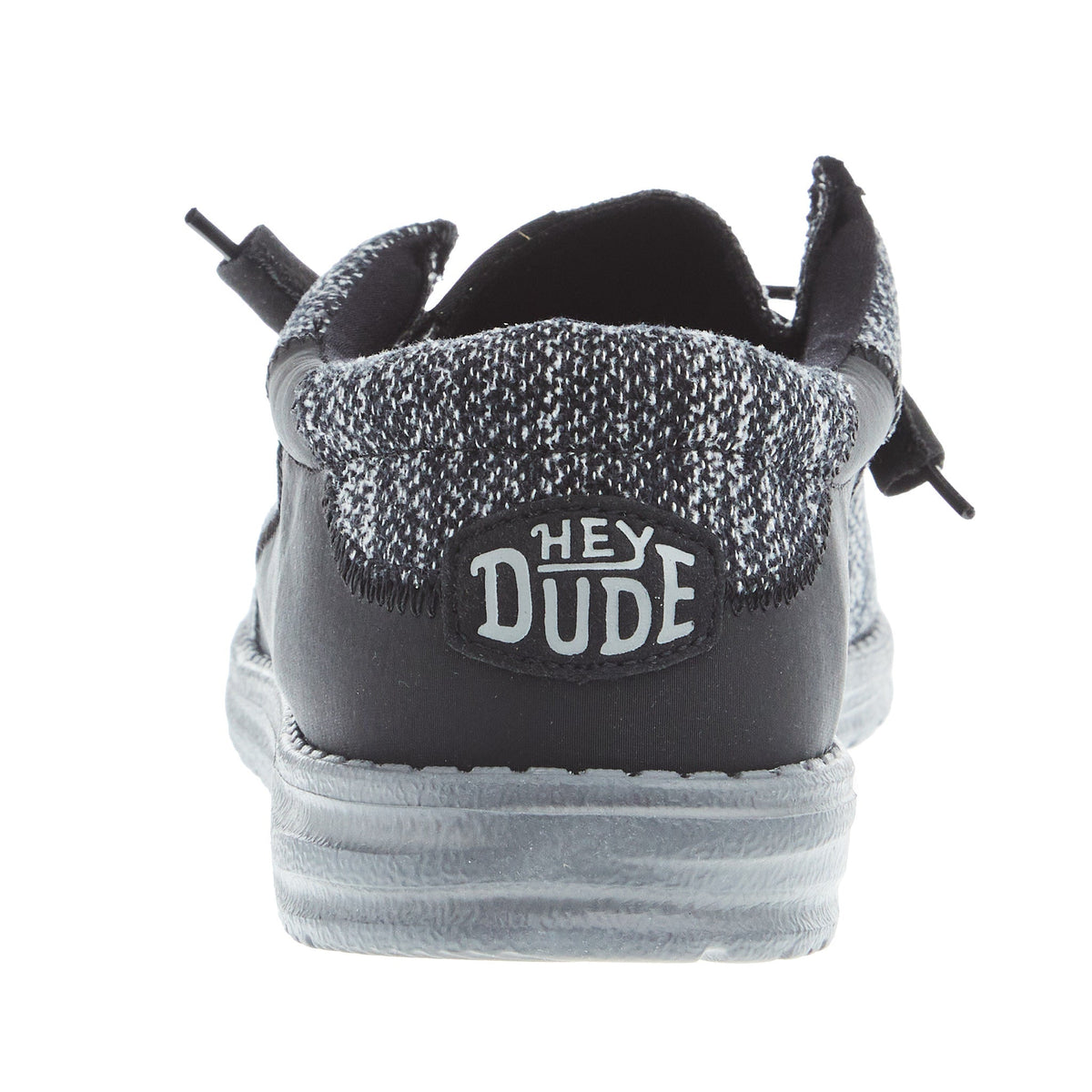 Hey Dude Men's Wally Stitch Flecked Woven Black Casual Shoe