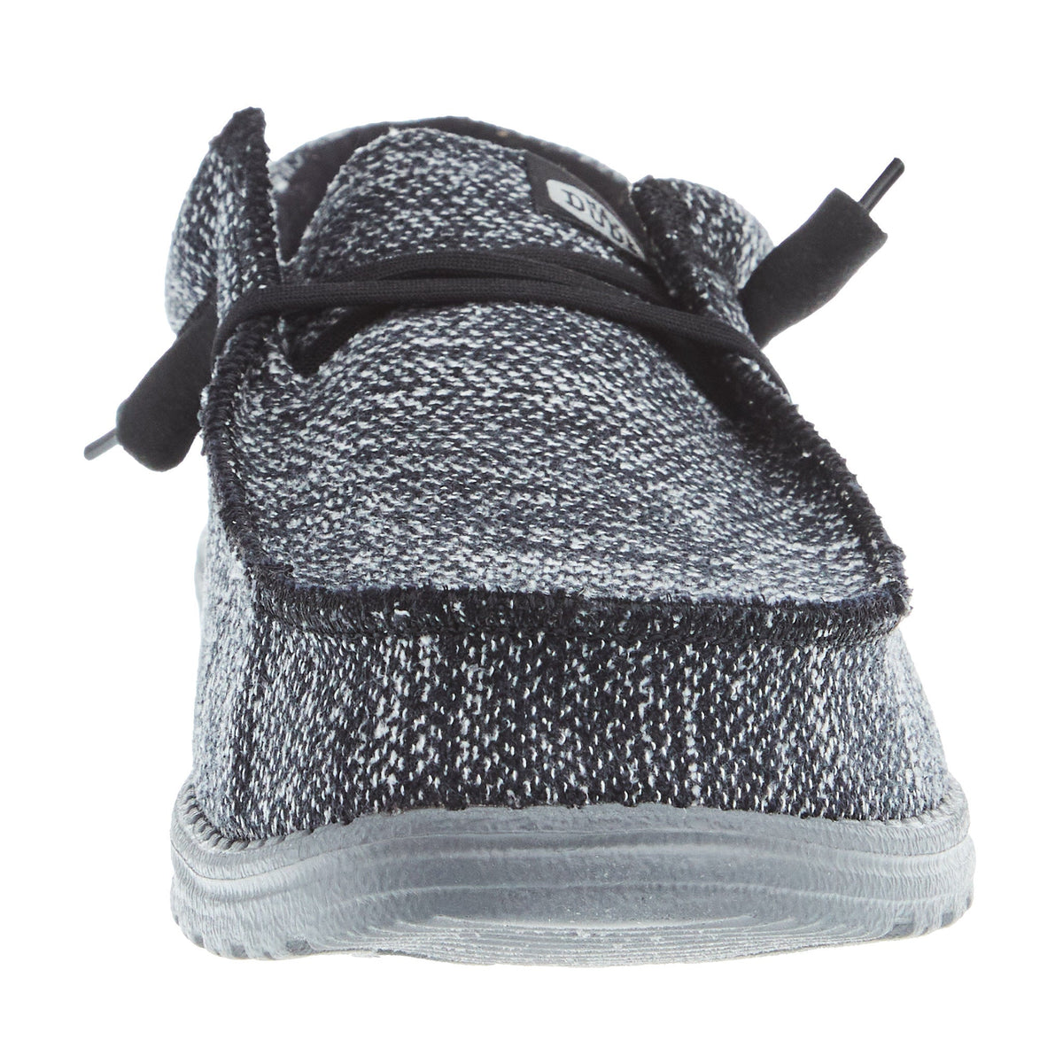 Hey Dude Men's Wally Stitch Flecked Woven Black Casual Shoe
