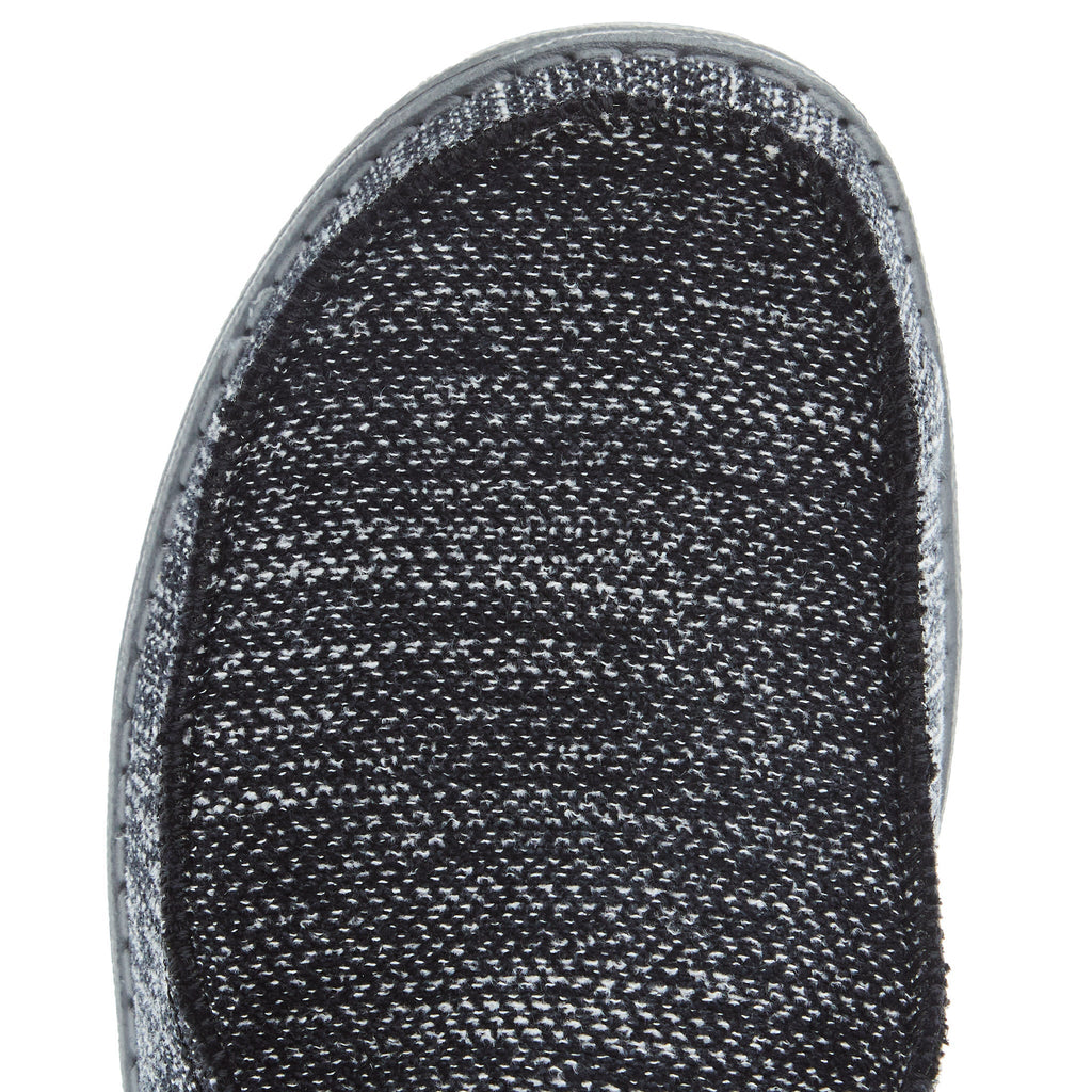 Hey Dude Men's Wally Stitch Flecked Woven Black Casual Shoe