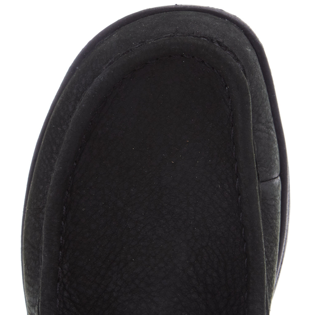 Hey Dude Mens Wally Black Grip Craft Leather Casual Shoe