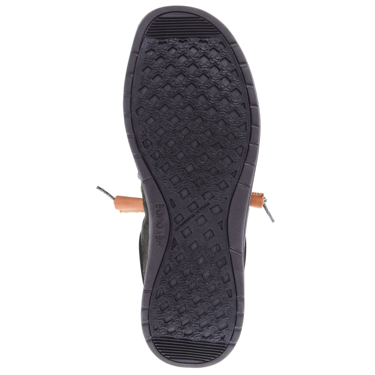 Hey Dude Mens Wally Black Grip Craft Leather Casual Shoe