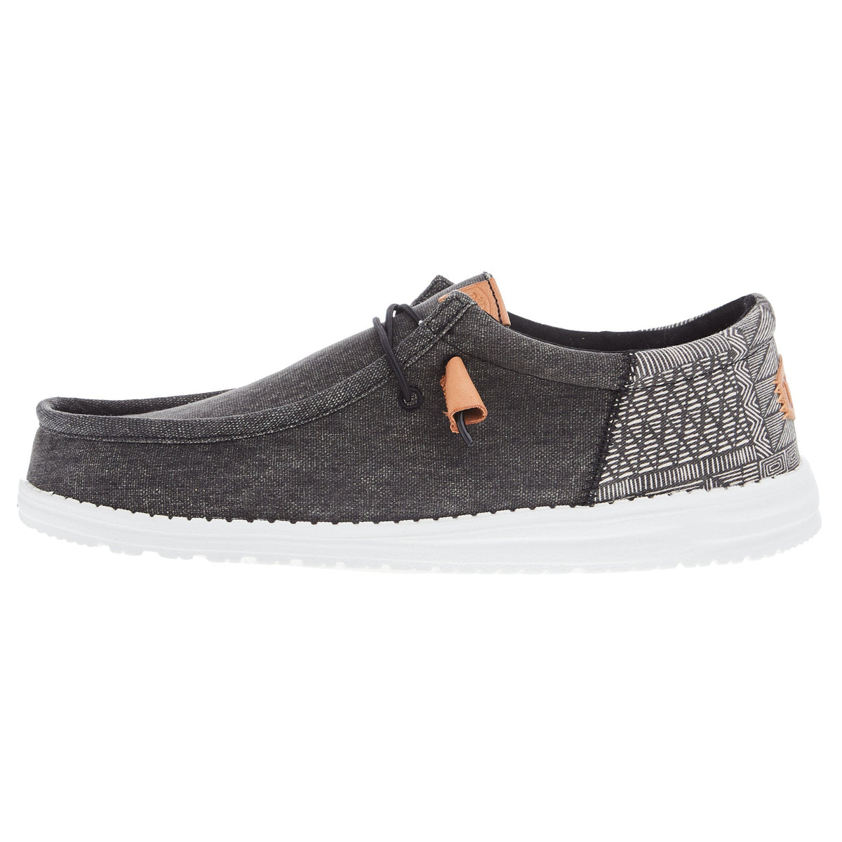 Hey Dude Mens Wally Funk Batik Black Casual Shoe