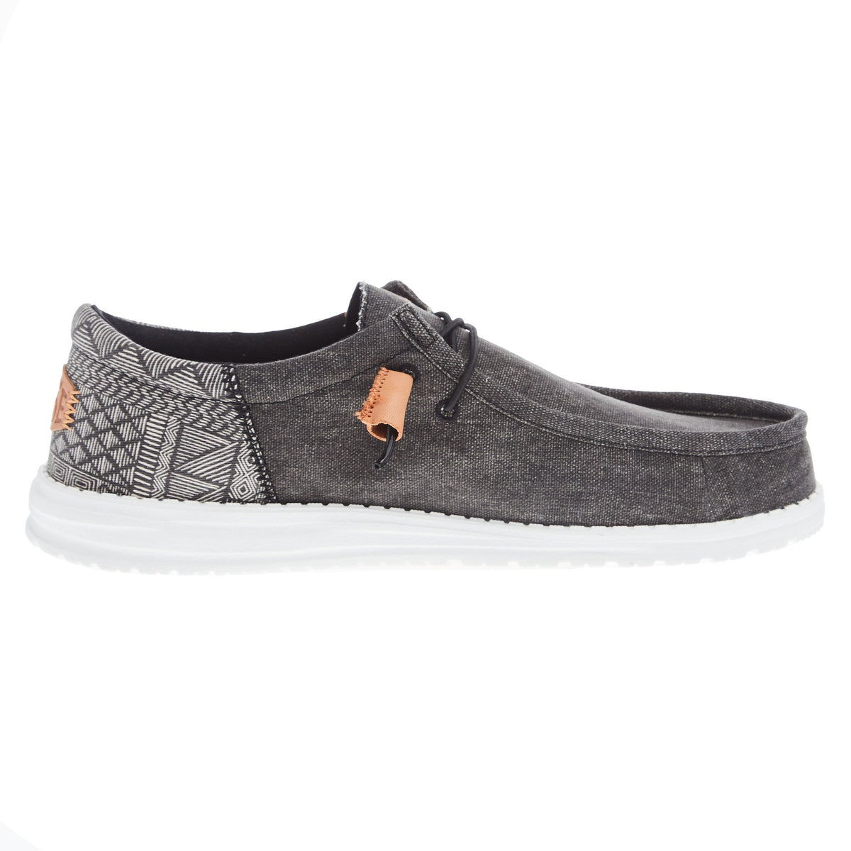 Hey Dude Mens Wally Funk Batik Black Casual Shoe