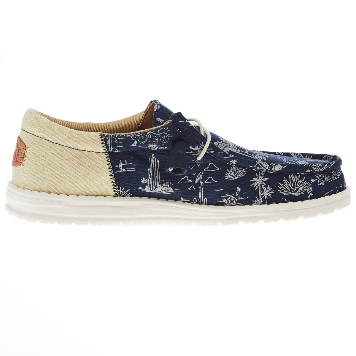 Hey Dude Mens Wally Funk Desert Navy Casual Shoe