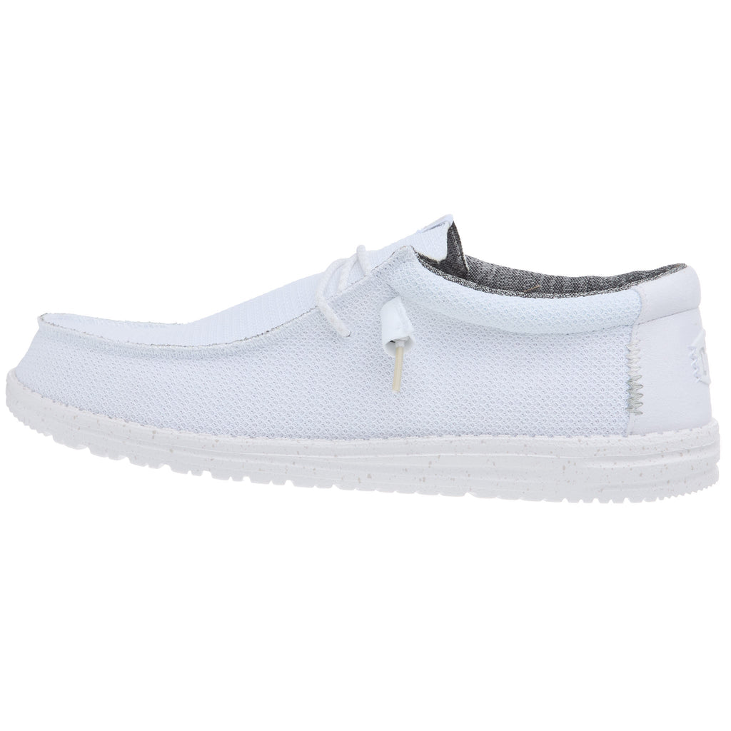 Hey Dude Men's Wally Sport Mesh White Casual Shoe
