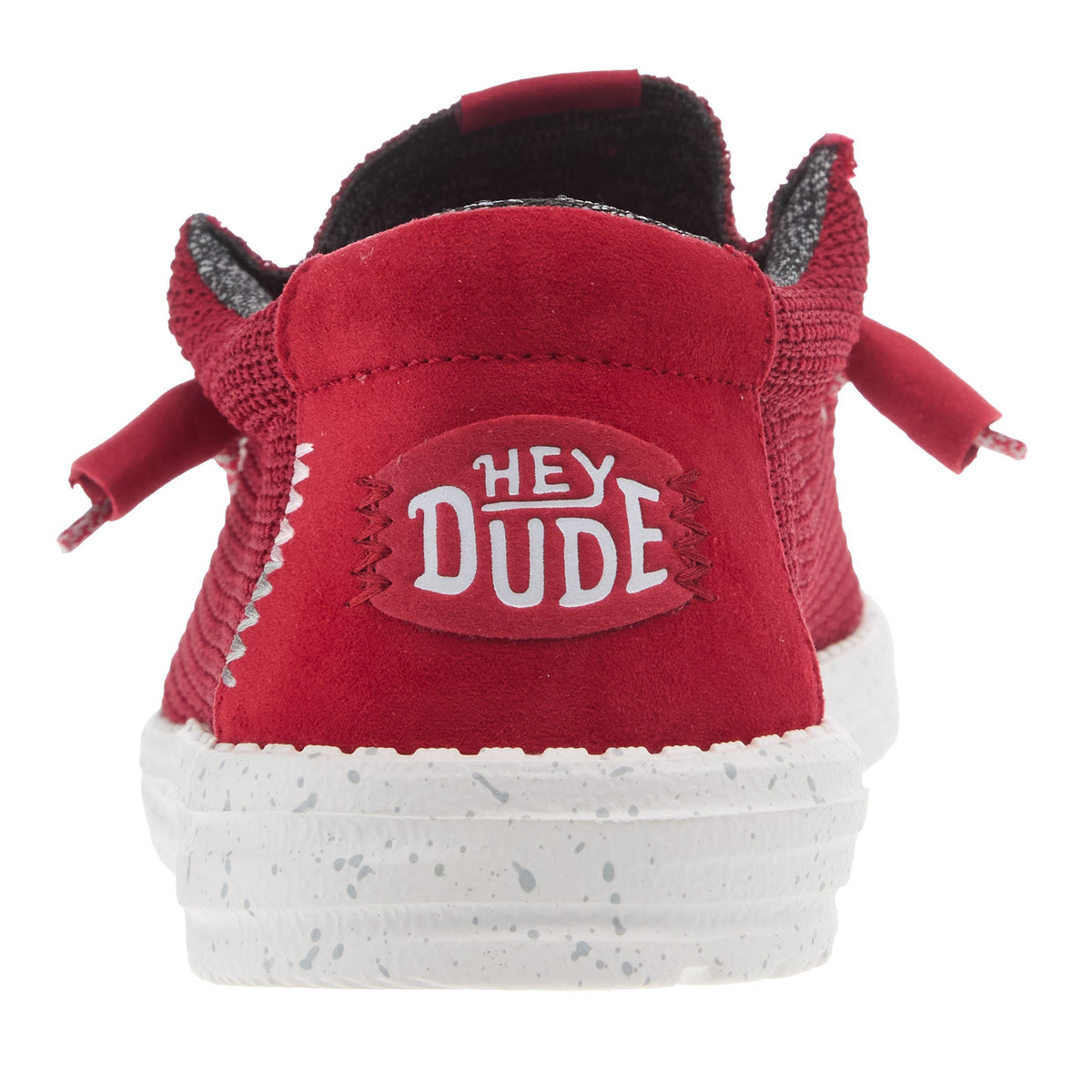 Hey Dude Mens Wally Sport Mesh Dark Red Casual Shoe