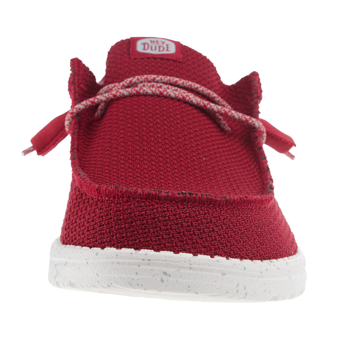 Hey Dude Mens Wally Sport Mesh Dark Red Casual Shoe