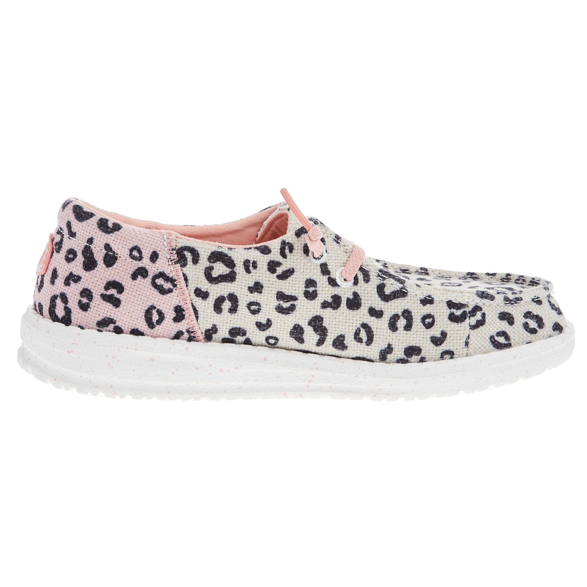 Hey Dude Youth Wendy Funk Leo Cream and Pink Casual Shoe