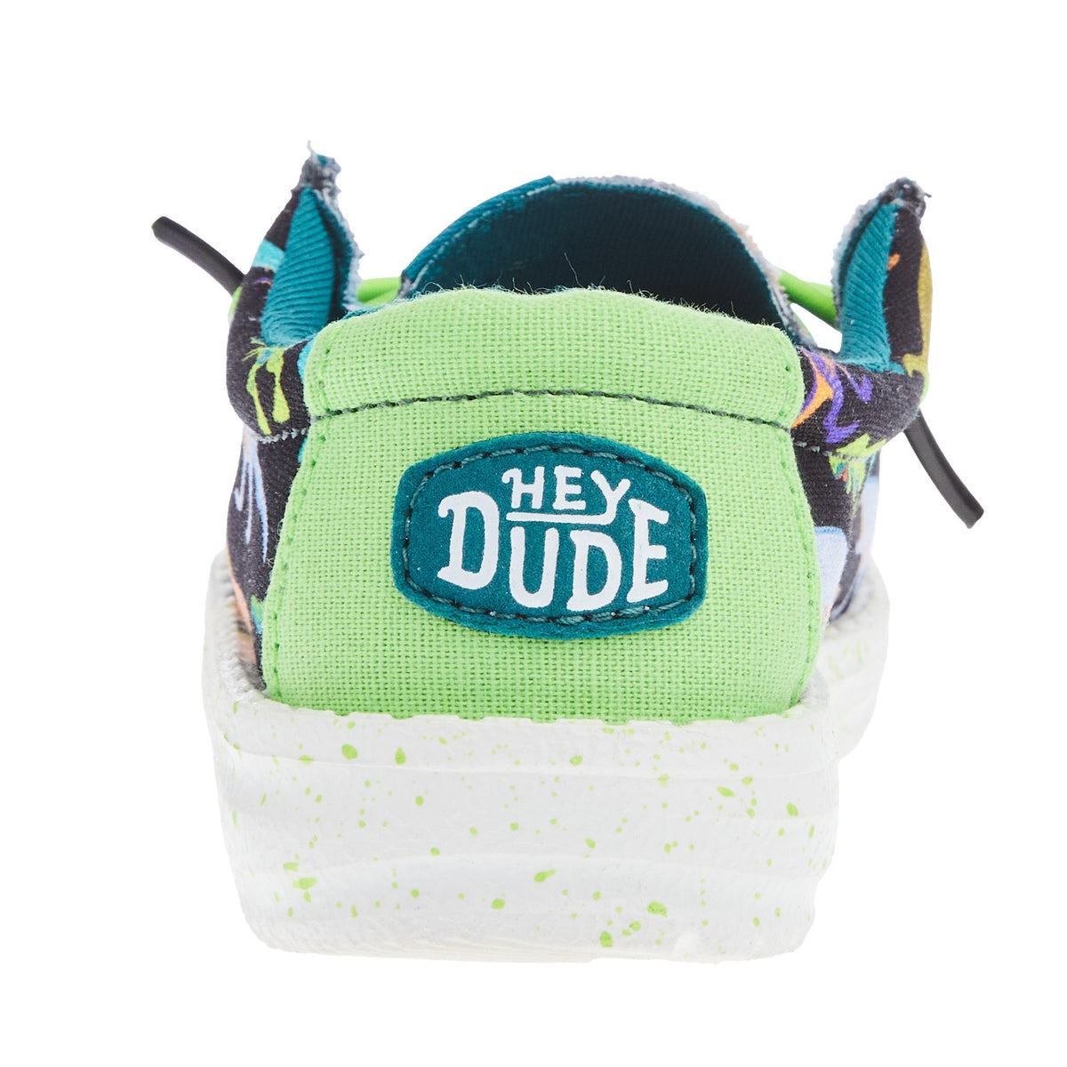 Hey Dude Toddler Wally Dino Lime and Black Casual Shoe