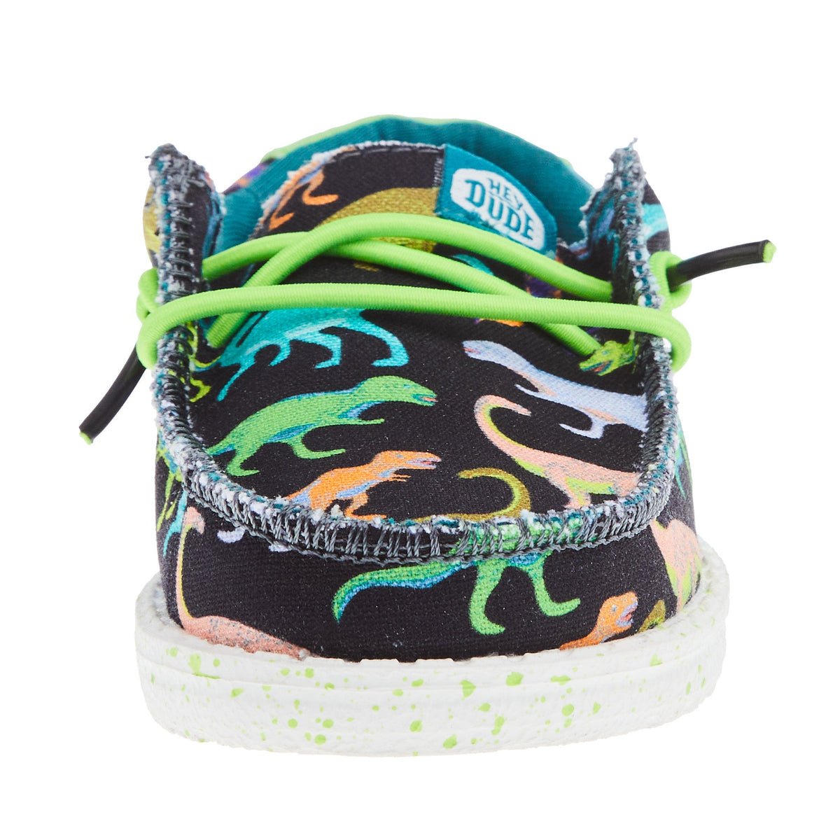 Hey Dude Toddler Wally Dino Lime and Black Casual Shoe