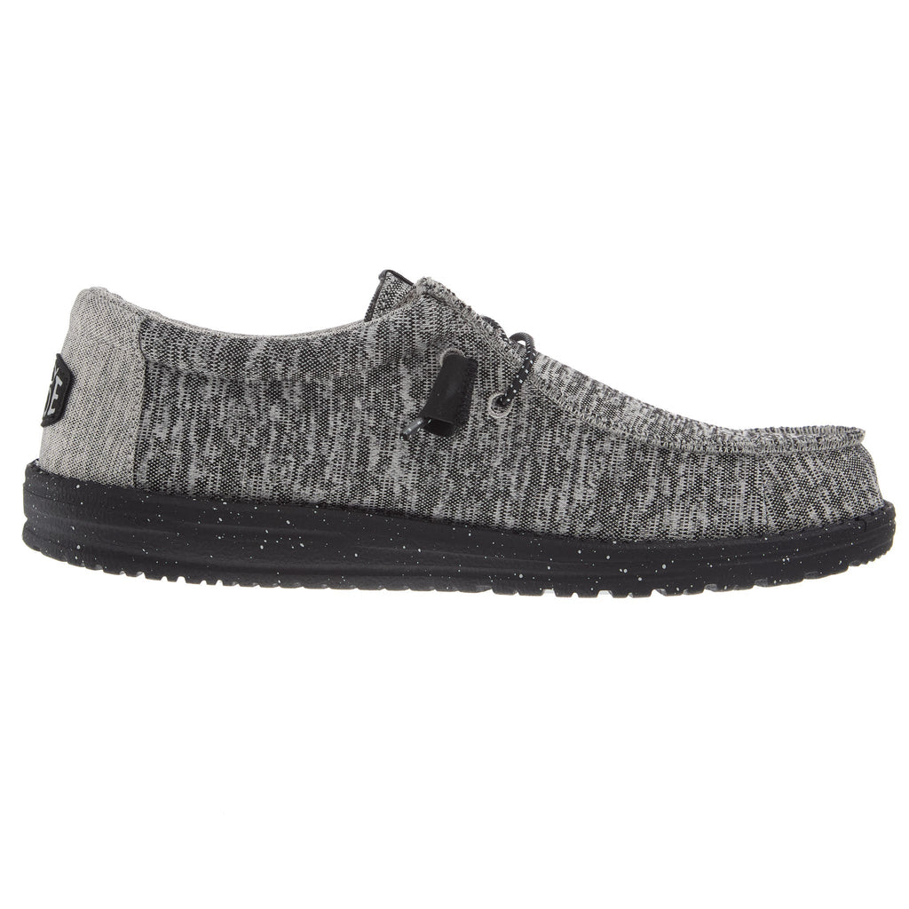 Hey Dude Mens Dark Grey Wally Sport Knit Casual Shoe