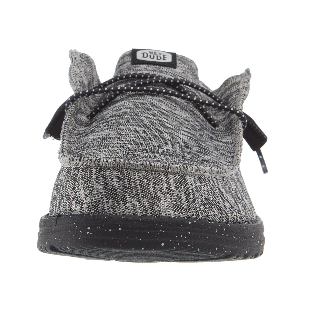 Hey Dude Mens Dark Grey Wally Sport Knit Casual Shoe