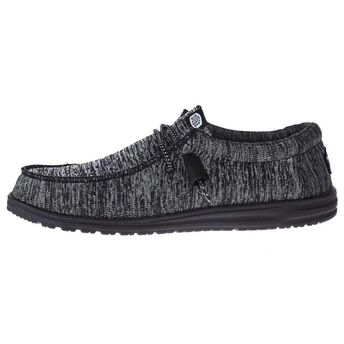Hey Dude Mens Black/Black Wally Sport Knit Casual