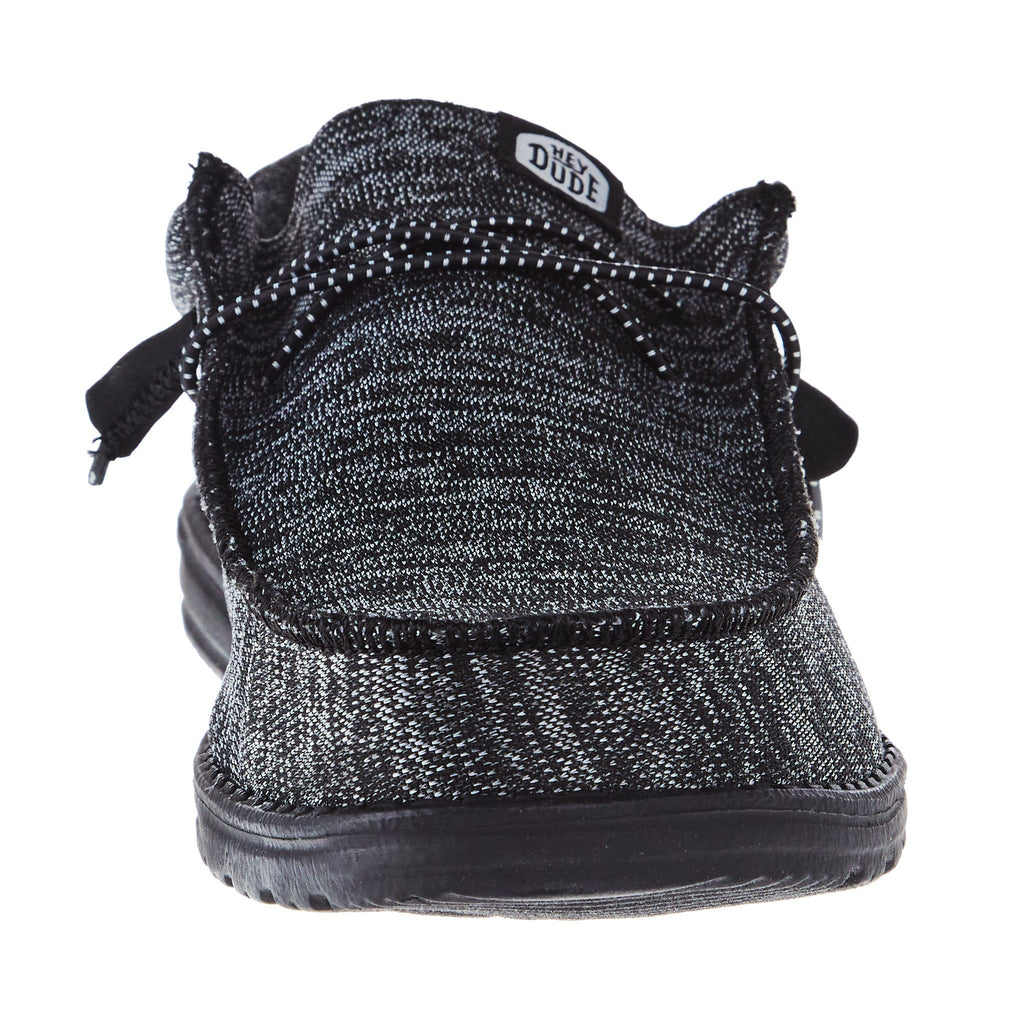 Hey Dude Mens Black/Black Wally Sport Knit Casual