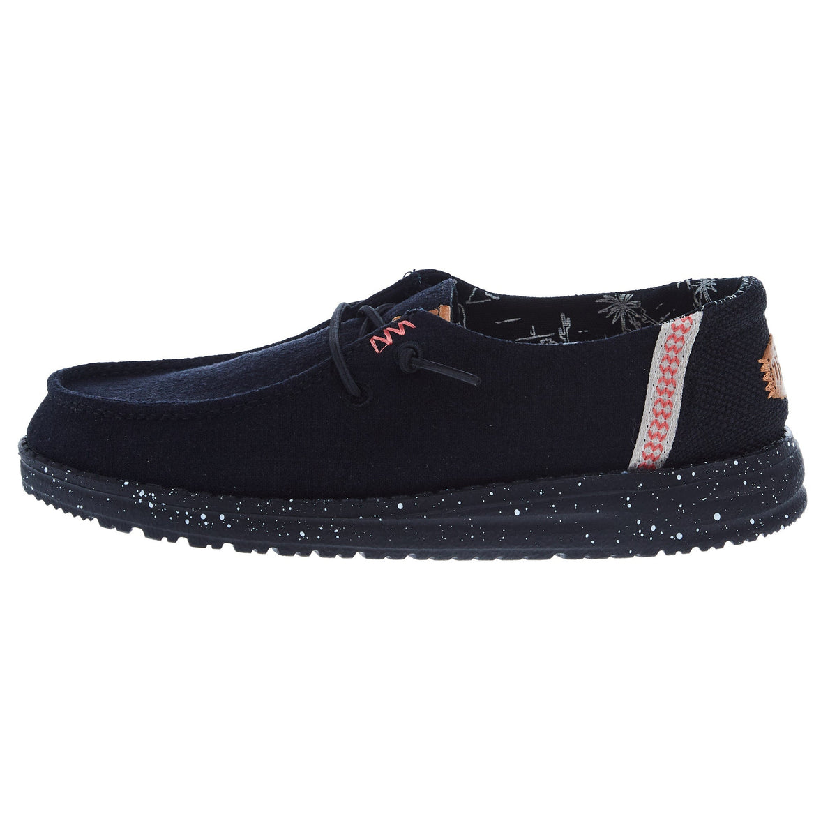 Hey Dude Youth Wendy Washed Canvas Black Casual Shoe