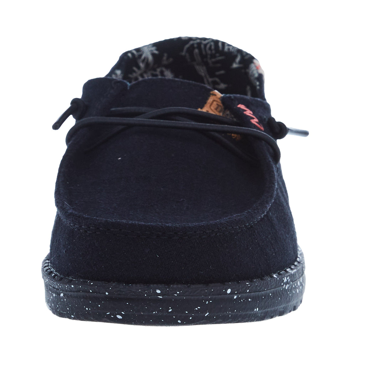 Hey Dude Youth Wendy Washed Canvas Black Casual Shoe