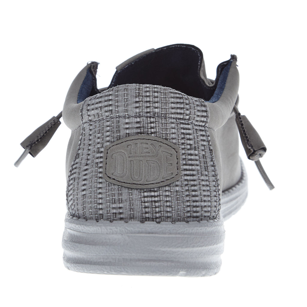Hey Dude Men's Grey Wally Fabricated Leather Casual