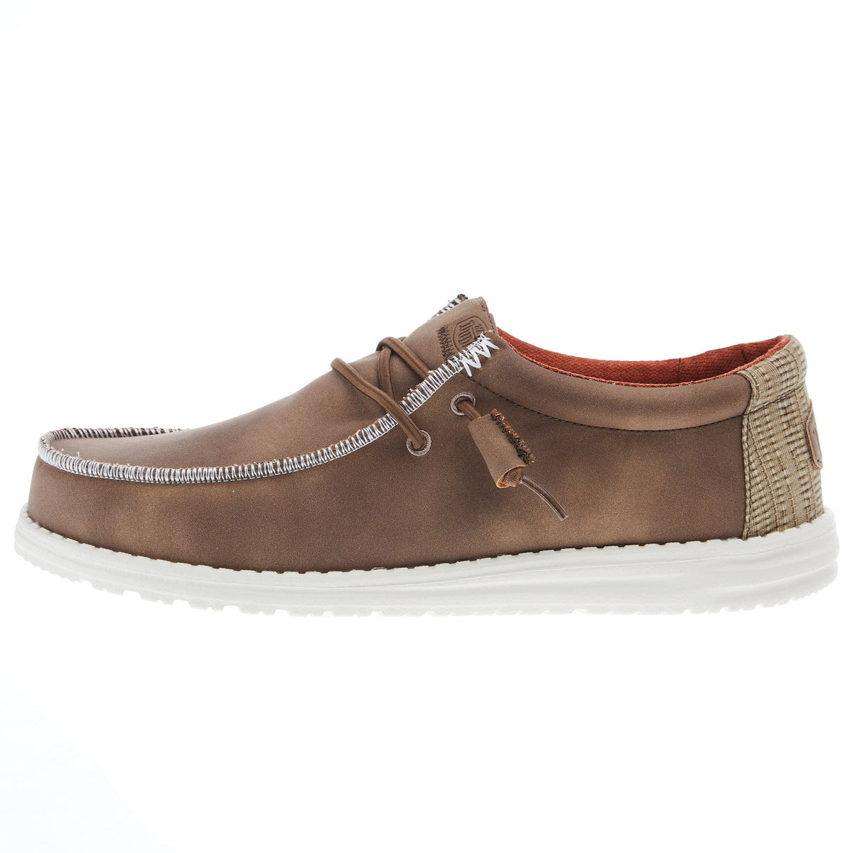 Hey Dude Mens Tan Wally Fabricated Leather Casual