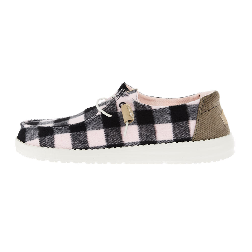 Hey Dude Women`s Wendy Buffalo Plaid Pink Casual