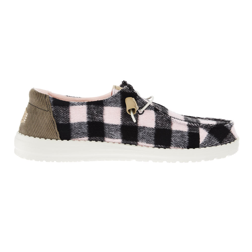 Hey Dude Women`s Wendy Buffalo Plaid Pink Casual