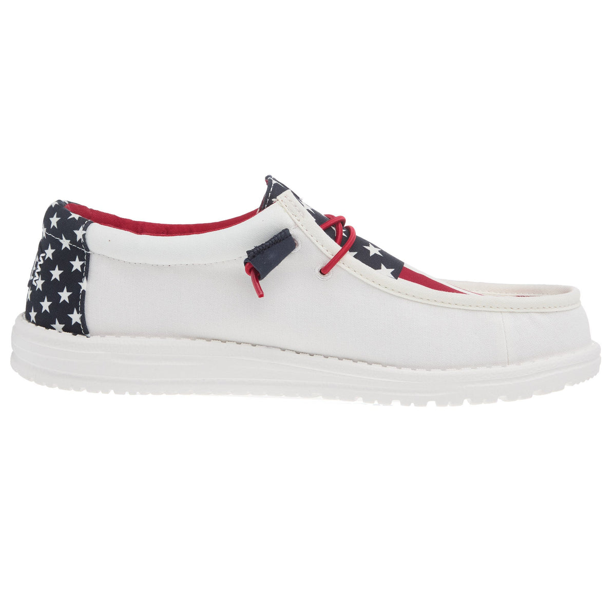 Hey Dude Men`s Wally American Navy Casual Shoe