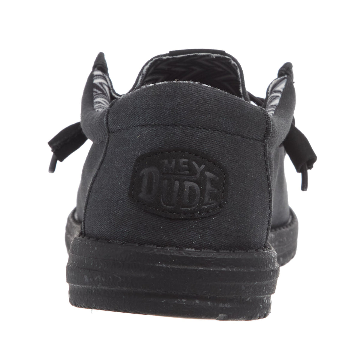 Hey Dude Men's Wally Canvas Black On Black Casual Shoe