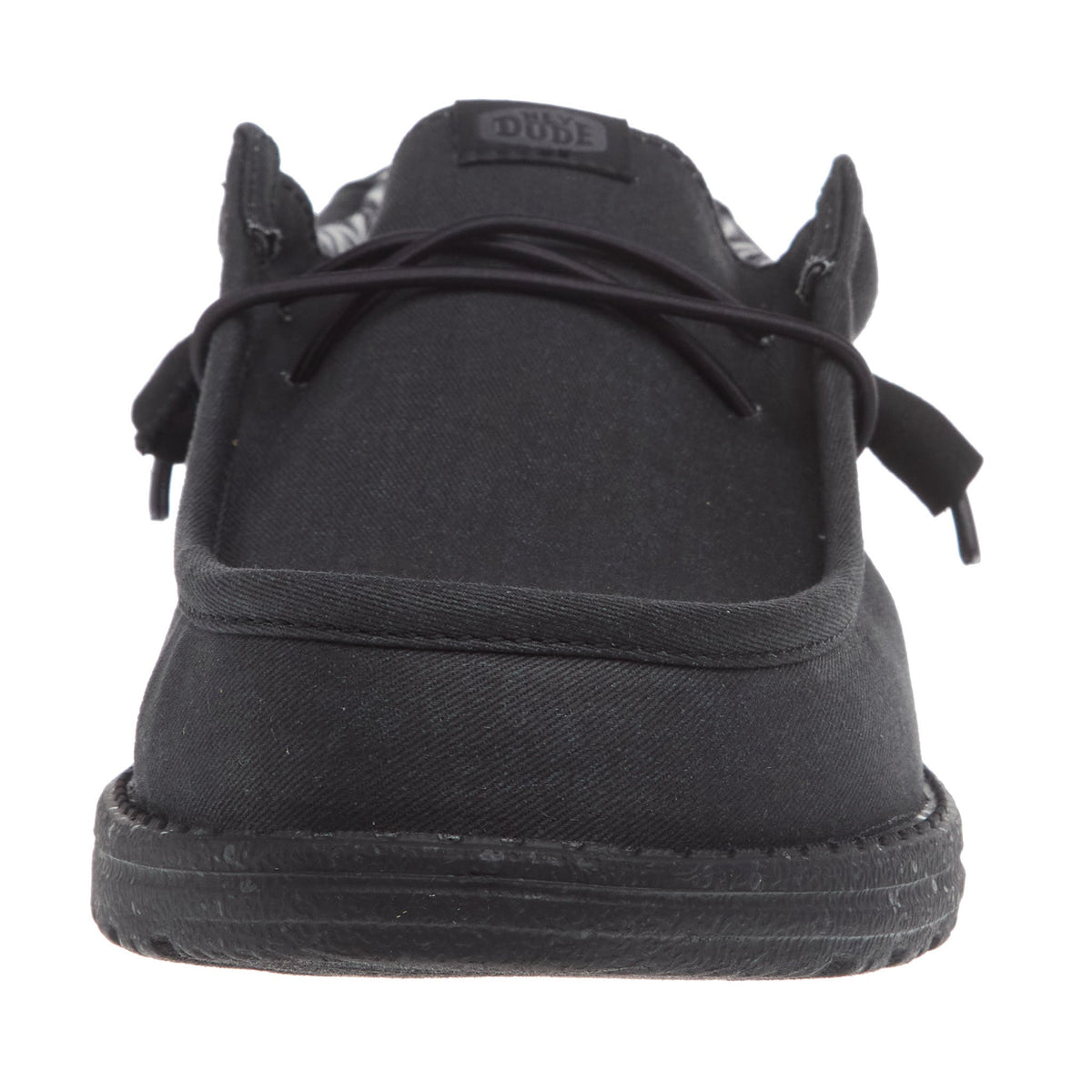 Hey Dude Men's Wally Canvas Black On Black Casual Shoe