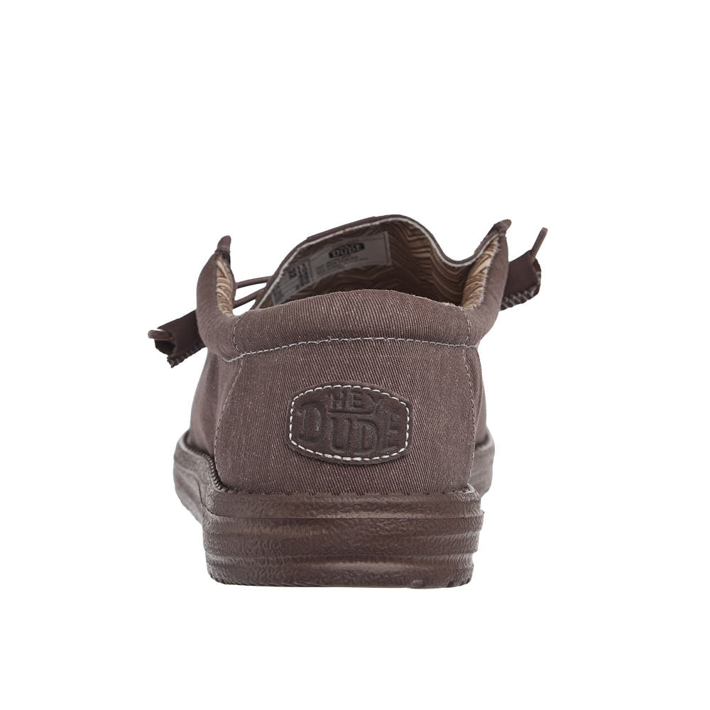 Hey Dude Men's Wally Taupe Stretch Canvas Casual