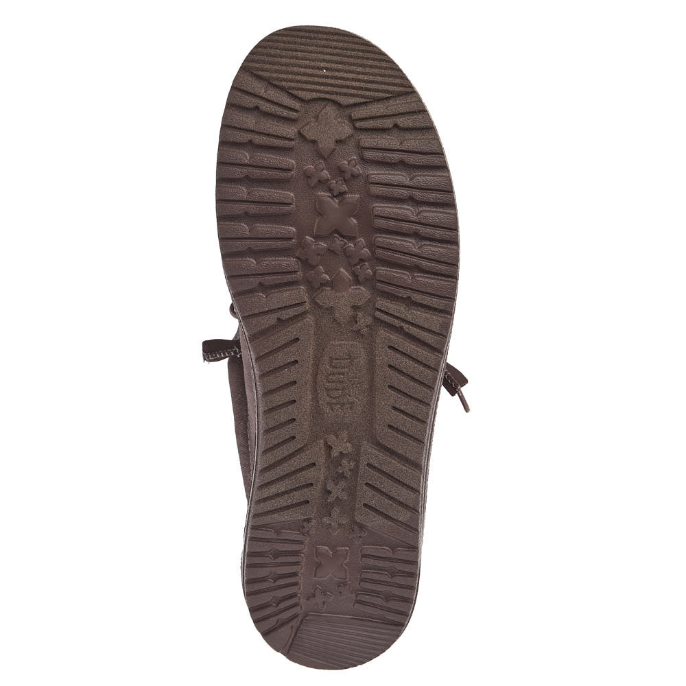 Hey Dude Men's Wally Taupe Stretch Canvas Casual