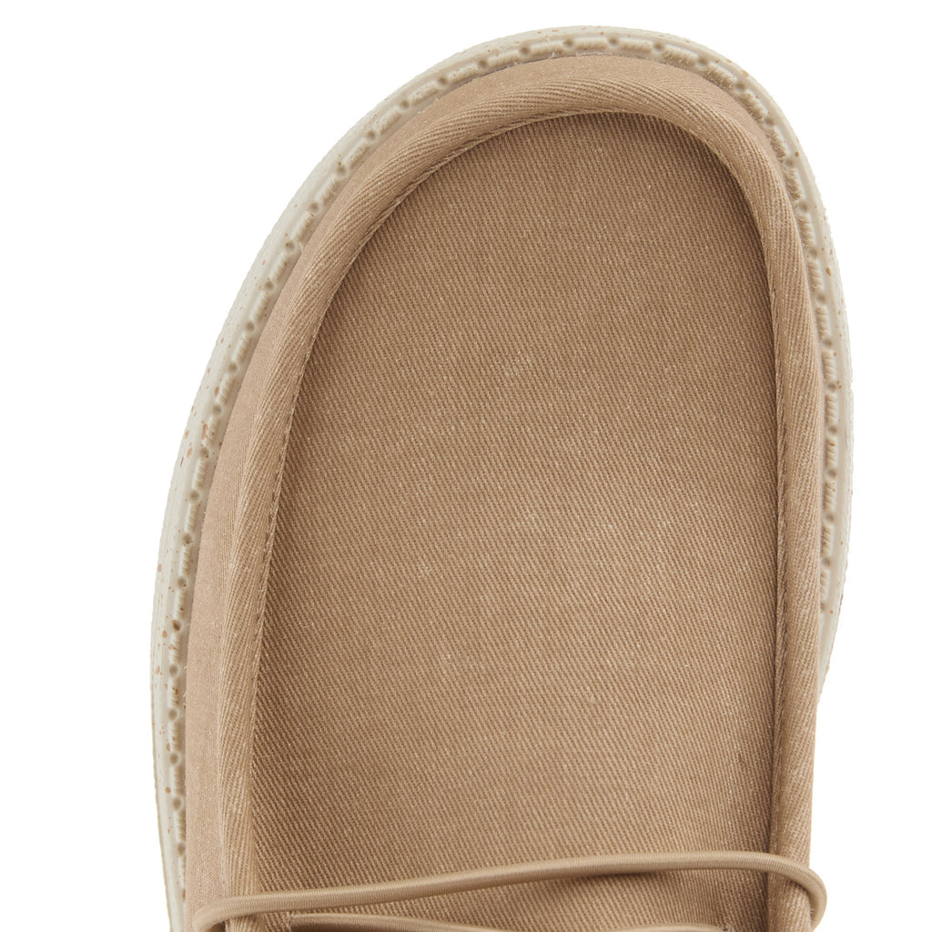 Hey Dude Mens Wally Canvas Tan Casual Shoe