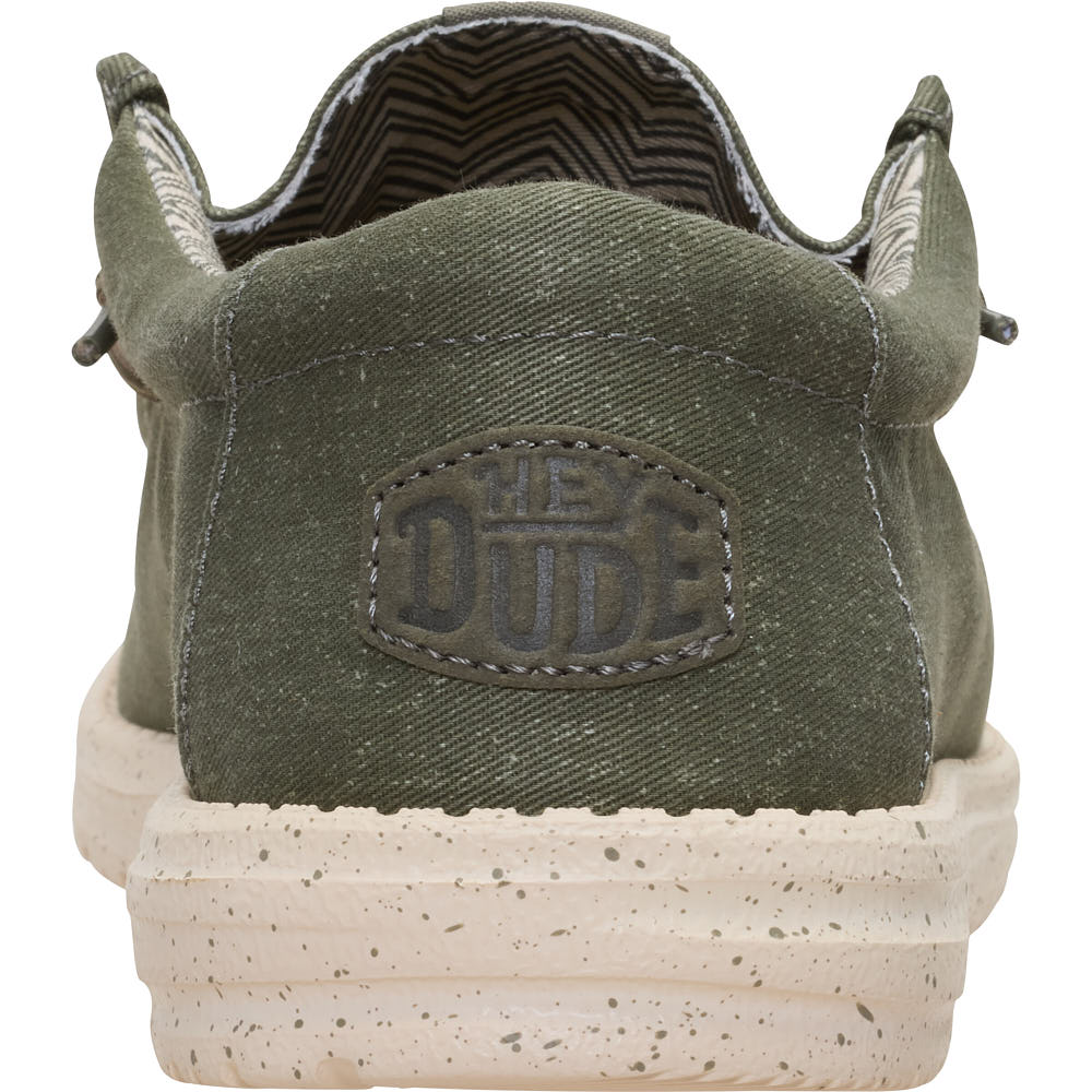 Hey Dude Men's Wally Stretch Canvas Tea Leaf Casual