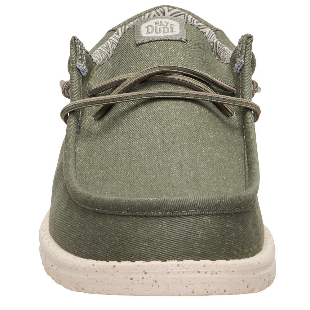 Hey Dude Men's Wally Stretch Canvas Tea Leaf Casual