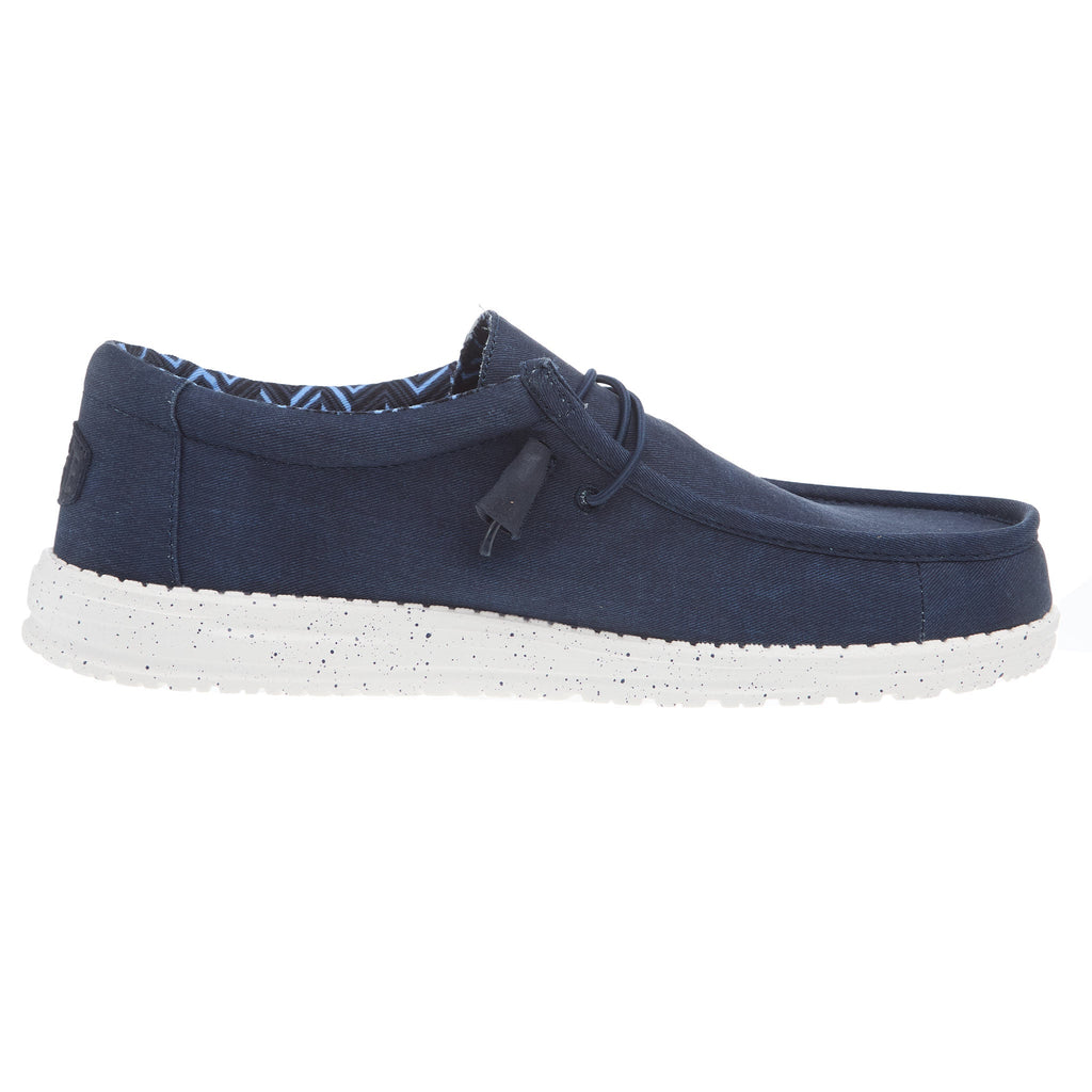 Hey Dude Men's Wally Navy Canvas Casual Shoe